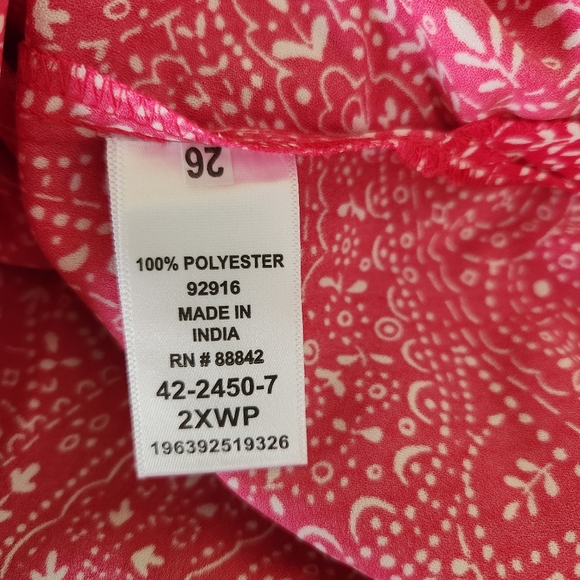 Catherines Georgette Blouse Button Up Plus Size 2X - Picture 6 of 7